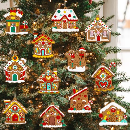 Gingerbread House Ornaments Christmas Tree Decoration (36 Count)