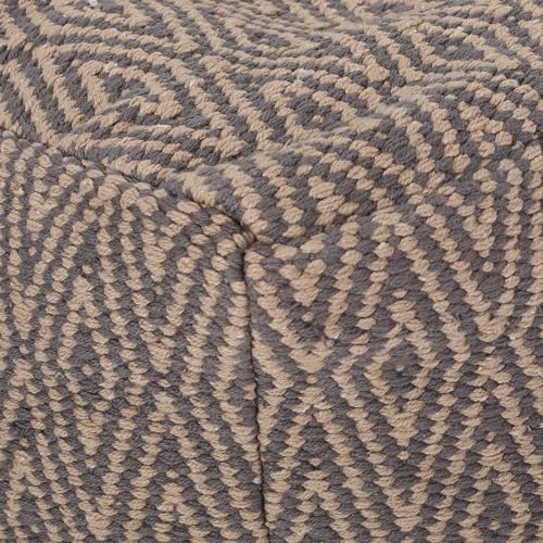 Boho Handmade Fabric Cube Pouf Ottoman Foot Stool