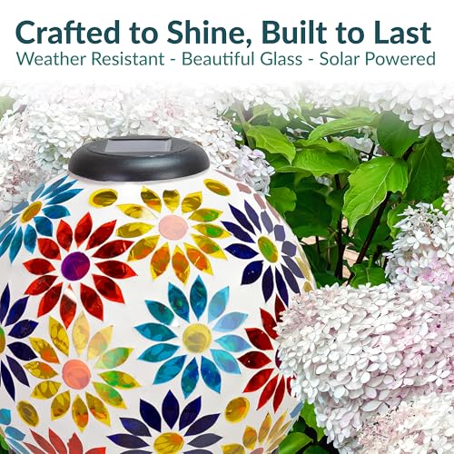 Sunnydaze Solar Gazing Ball for Garden (2 Count)