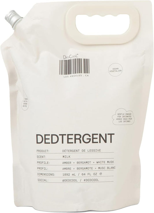 DedCool Liquid Laundry Dedtergent (Milk Refill 64 fl oz) Luxurious Fragrance, Scented, Removes Stains, Ideal for 60 Washes, Infused with Essential Oils, Vegan, Non-Toxic, Cruelty & Dye Free - NestledHome