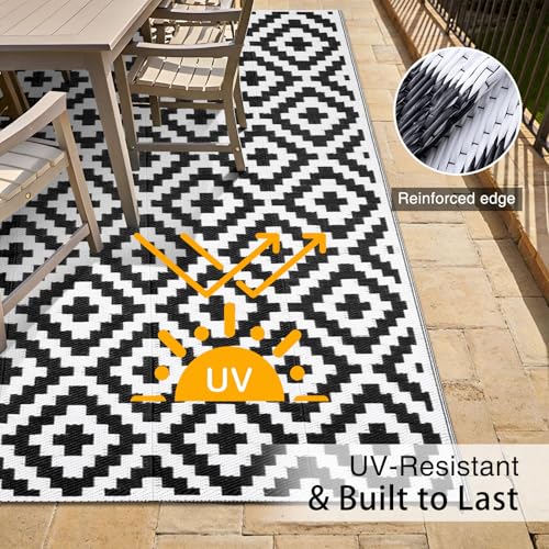 Outdoor Rug 5x8 ft Waterproof Reversible Mat