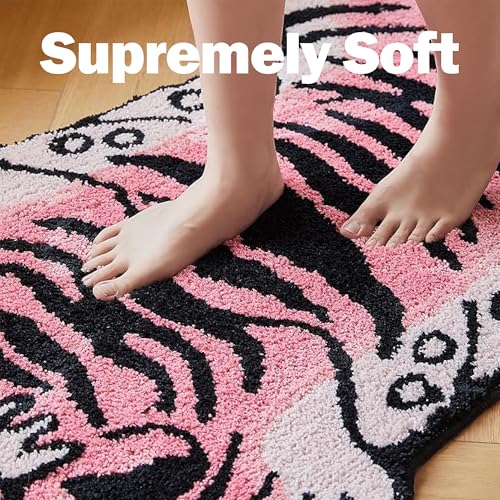 5x3.3 ft Tibetan Tiger Area Rug Tufted High Pile XLarge Indoor Machine Washable Carpet with Nonslip TPR Backing