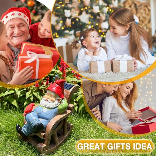Solar Garden Gnome Statue Outdoor Decor