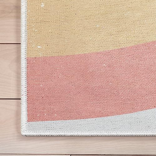 Kids Rugs Rainbow 9'10" x 13' Multi Color Modern Flat