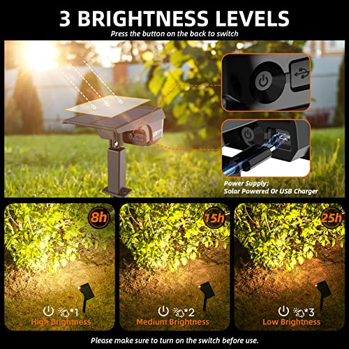 3 Brightness Modes Solar Outdoor Lights (8 Count)
