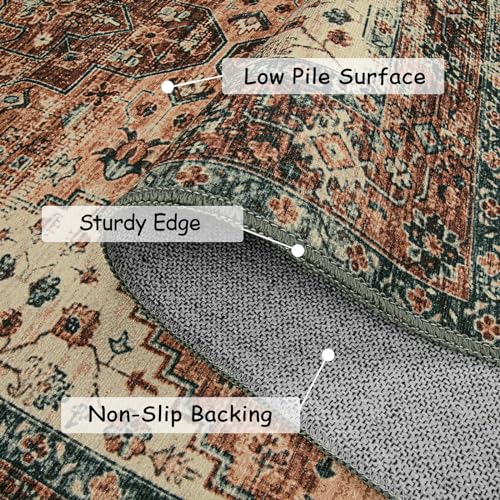 Ultra Thin Washable Vintage Area Rug