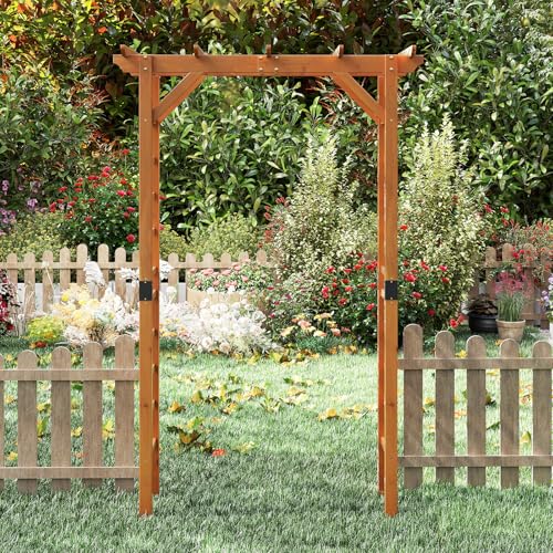 7FT Wooden Garden Arbor Trellis