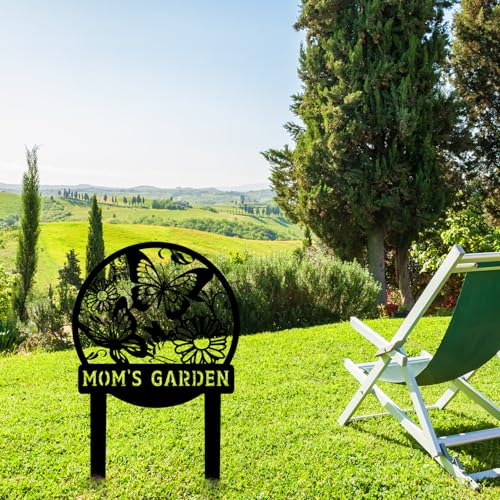 Personalized Butterfly Garden Metal Sign with Stake
