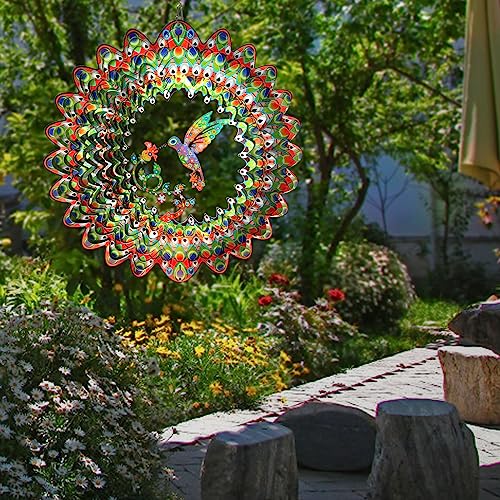 Hummingbird Wind Spinner for Yard and Garden