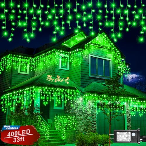 33FT 400 LED Icicle Lights for Outside