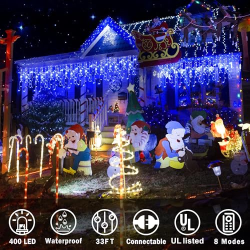 164FT 1600 LED Christmas Lights Outdoor Decorations Hanging Light