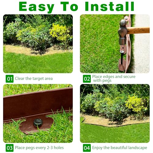 Landscape Edging Border 100 FT 4 Inch Tall with 180 Spikes