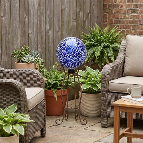 Sunnydaze 10" Mosaic Glass Gazing Ball for Garden (2 Count)