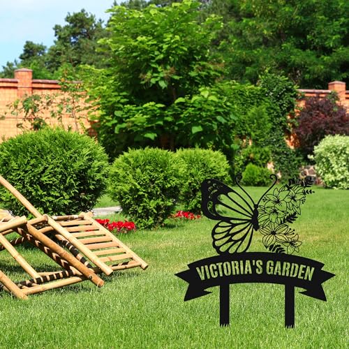 Personalized Metal Garden Sign with Stake