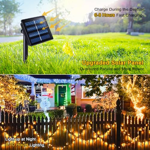 2 Pack Solar String Lights Outdoor (151 Foot)