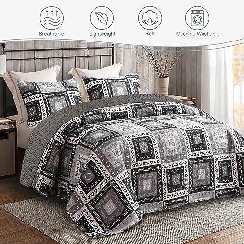 Reversible Boho Quilts Full Size Black