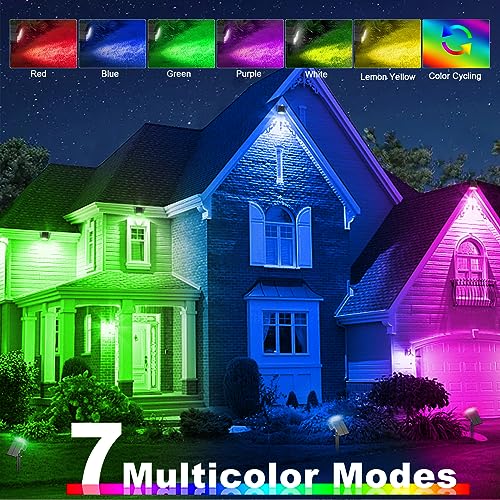 Solar Spot Lights Outdoor Color Changing (12 Count)