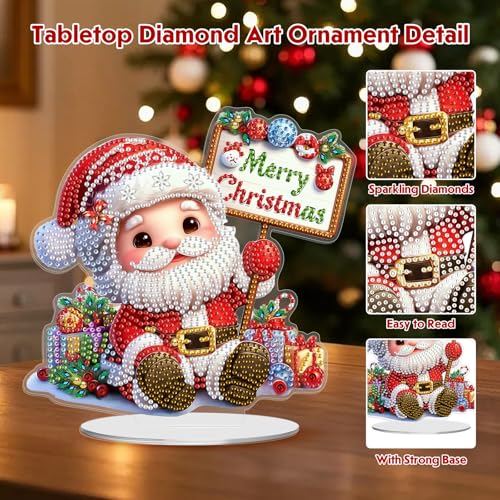 Christmas Santa Claus Diamond Art Tabletop Kits