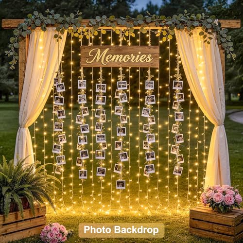 300 LED Remote Control Curtain Lights (9.84 Foot)