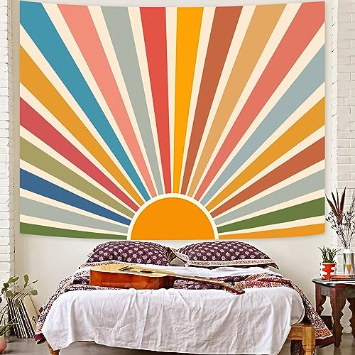 Boho Burning Sun Tapestry Wall Hanging