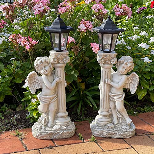Angel Statue with Solar Lights