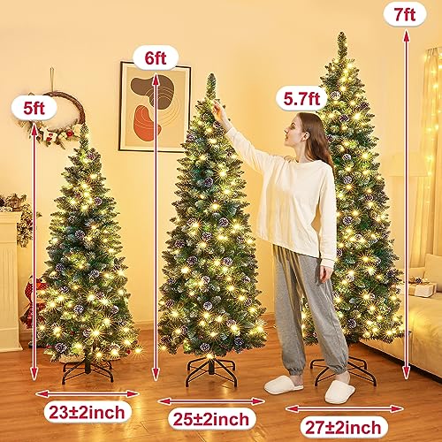Pre Lit Pencil Christmas Tree