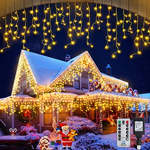 Warm White Christmas Icicle String Lights
