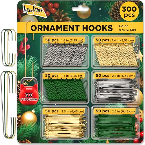 300 Pack Christmas Ornament Hooks (300 Count)