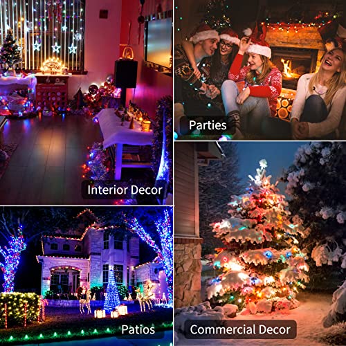 Battery Operated Christmas String Lights 2 Pack 18 Feet 50 LED Multicolor (2 Count)