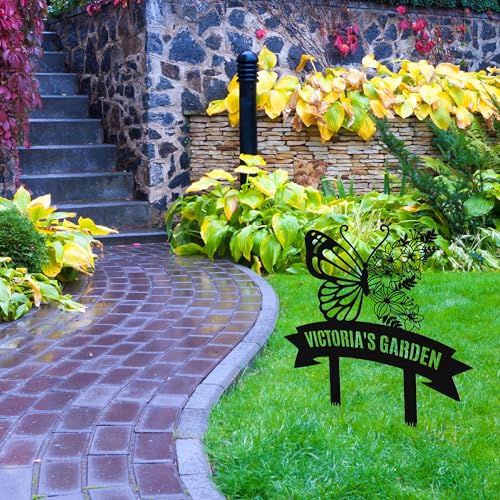 Personalized Metal Garden Sign with Stake