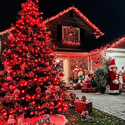 168Ft 600 LED Red Halloween Lights Outdoor Indoor Christmas Lights (168 Foot)