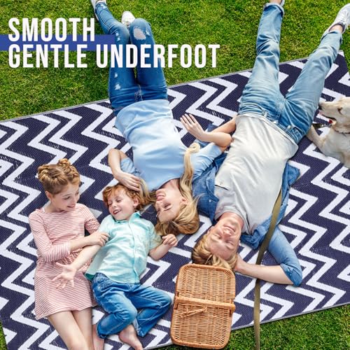 Outdoor Rug 5x8 ft Waterproof Reversible Chevron Mat (40 Sq Ft)