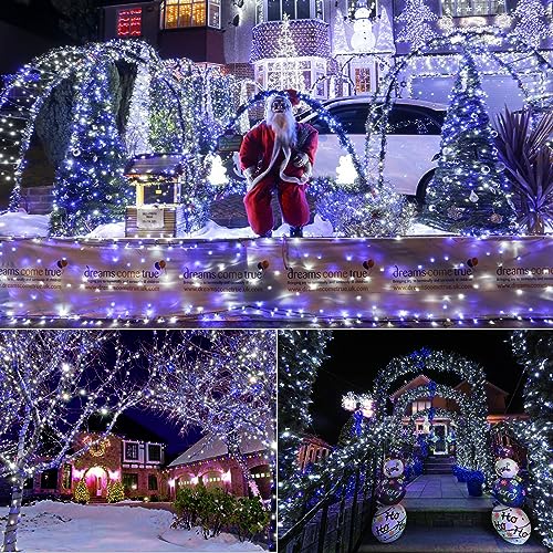 5MM Wide Angle Christmas Lights Blue & White