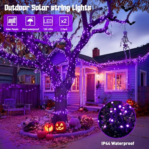 2 Pack Solar Halloween Lights (42.7 Foot)