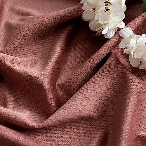 Dusty Rose Pink Velvet Pinch Pleat Blackout Curtains 52" W x 108" L