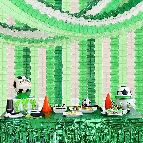 Green White Party Decorations Streamers Garland (12 Count)