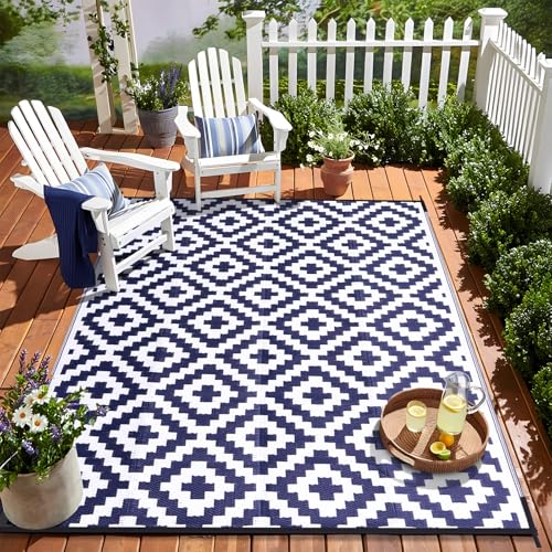 Outdoor Rug 6x9 ft Waterproof Reversible Mat