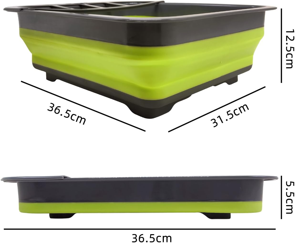 THANSTAR Collapsible Dish Drying Rack for RV Campers Portable Dinnerware Drainer Organizer for Kitchen Travel Trailer-Green - NestledHome