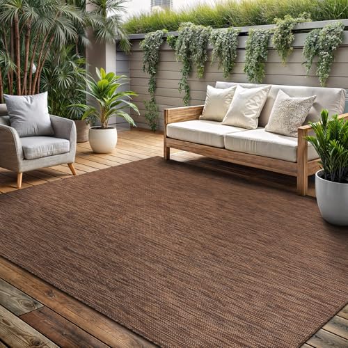 Washable Indoor Outdoor Rug 9x12 Weather Resistant Area Rugs Modern Solid for Porch Deck Balcony Backyard Patio Outside Carpet