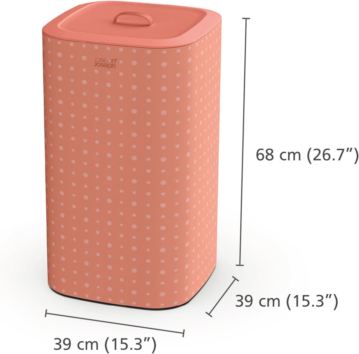 Joseph Joseph Tota Pop 60 liter/15.8 gallon Laundry Hamper Separation Basket with lid, 2 Removable Washing Bags with Handles- Coral/Green - NestledHome