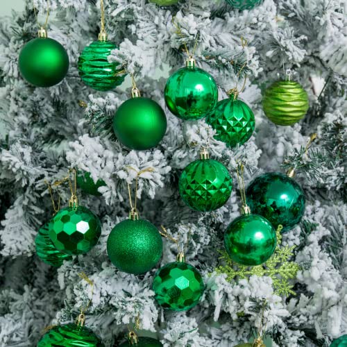 60mm 2.36" Christmas Ball Ornaments Shatterproof Christmas Ornaments Set Decorations for Xmas Tree Balls (34 Count)