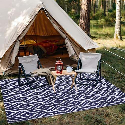 Outdoor Rug 5x8 ft Waterproof Reversible Braided Mat