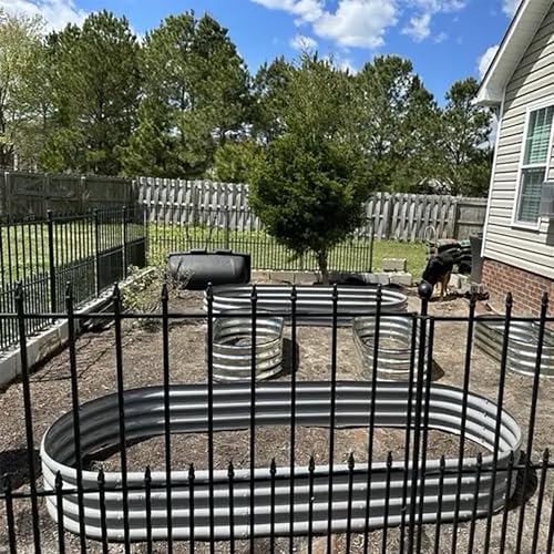 4 Pack 8x3x1FT Galvanized Raised Garden Bed Large Metal Planter Box Kit Elevated Raised Garden Planters for Outdoor Plants (4 Count)