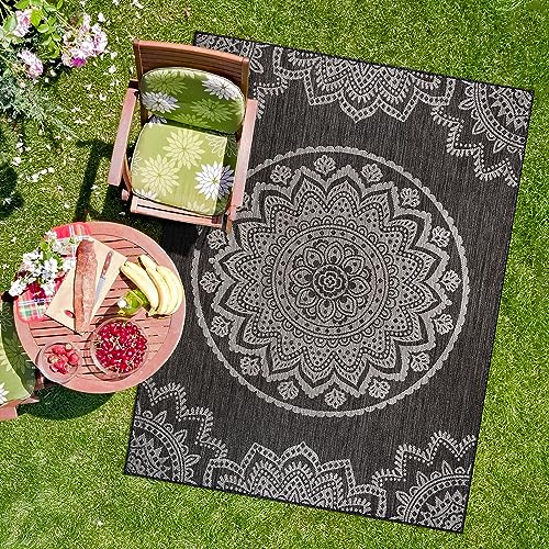 Outdoor Rug 6x9 Modern Area Rugs for Indoor and Outdoor Patios and Porches