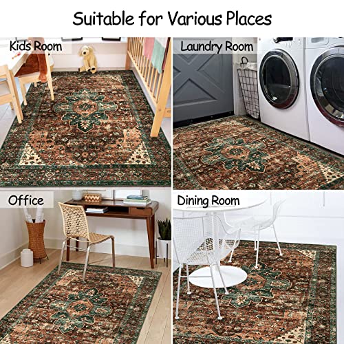 Ultra Thin Washable Vintage Area Rug
