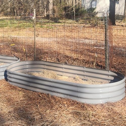 4 Pack 8x3x1FT Galvanized Raised Garden Bed Large Metal Planter Box Kit Elevated Raised Garden Planters for Outdoor Plants (4 Count)
