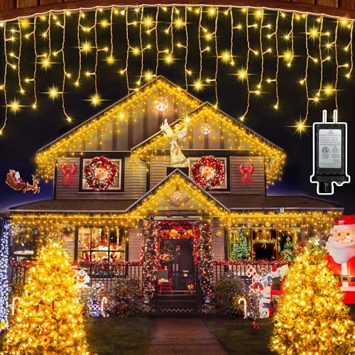 612 LED 60FT Christmas Icicle Lights