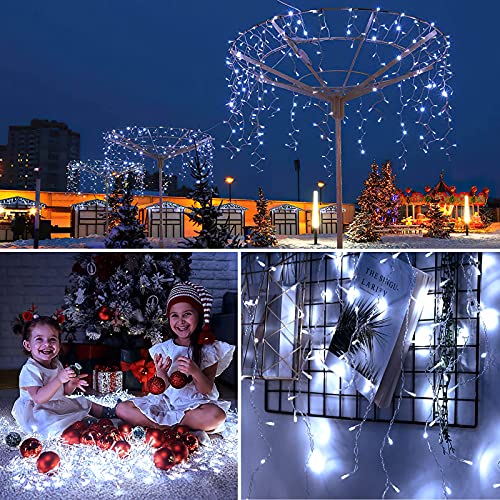 400 Led Icicle Lights White Outdoor (32.8 Foot)