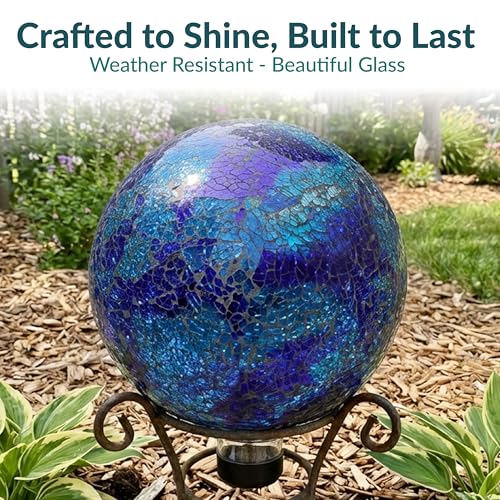 Sunnydaze 10" Mosaic Glass Gazing Ball for Garden