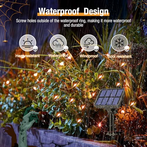 4 Pack Solar Halloween String Lights Outdoor (4 Count)